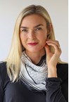 MONO SILKY SCARF - white blk
